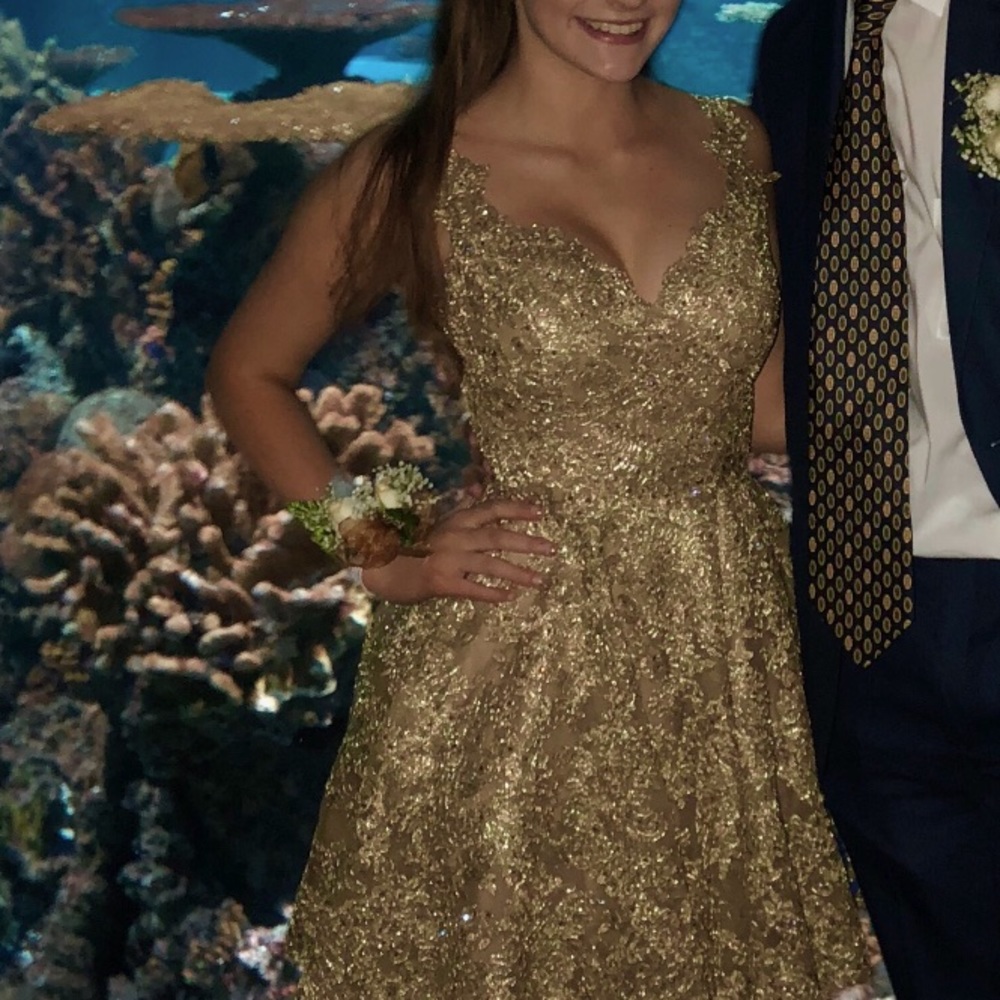 Sherri Hill Dress 51521 in Gold